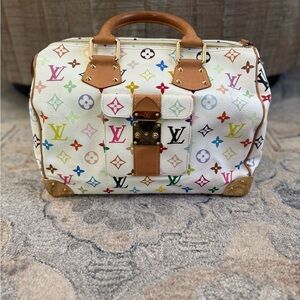 Louis Vuitton White Multicolor Satchel